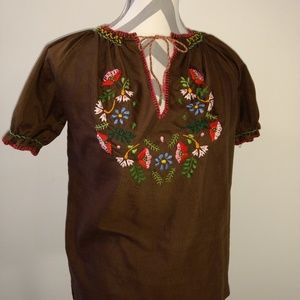 Vintage Boho Hippie Peasant Blouse